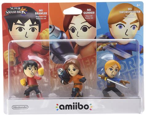 Mii 3-pack - Brawler, Gunner, Swordfighter amiibo (Super Smash Bros Series) stock finder alerts ...