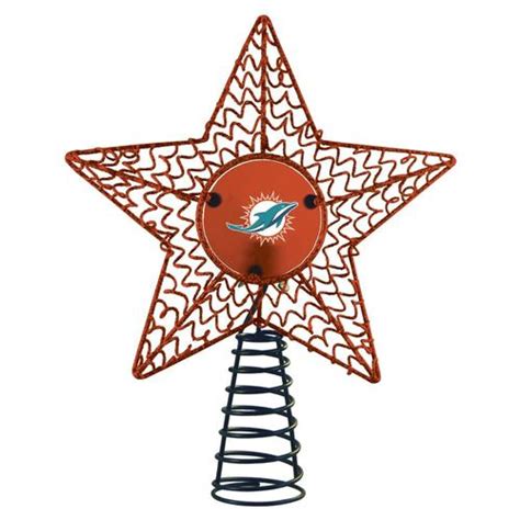 The Memory Company Miami Dolphins 13-in Star Team White Christmas Tree ...