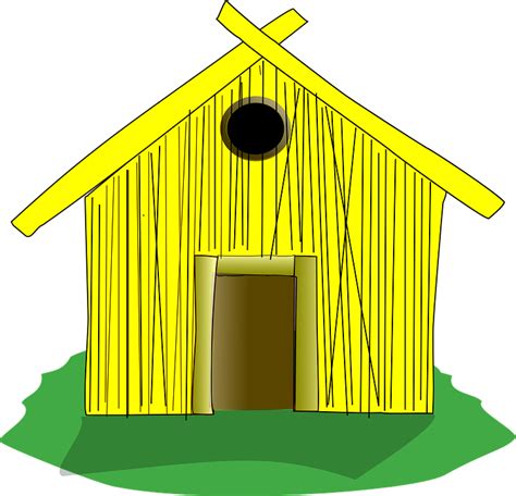 บ้าน ฟาง หญ้าแห้ง · กราฟิกแบบเวกเตอร์ฟรีบน Pixabay