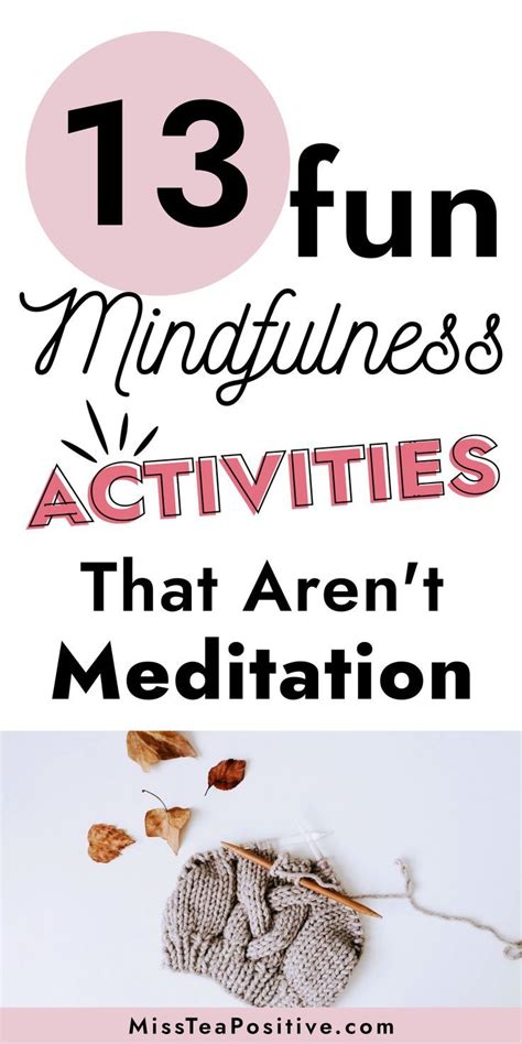 13 Easy + Fun Mindfulness Activities for Adults | Miss Tea Positive ...