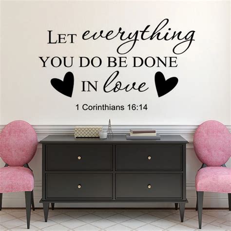 Religious Home Decor Bible Verse Wall Stickers Removable Christian Quotes Wall Decal Religion ...