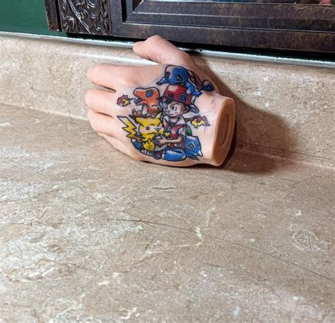 Fake Hand Tattoo [OC] : r/pokemontattoos