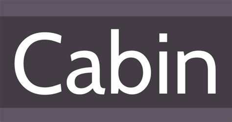 Cabin Font Free Download