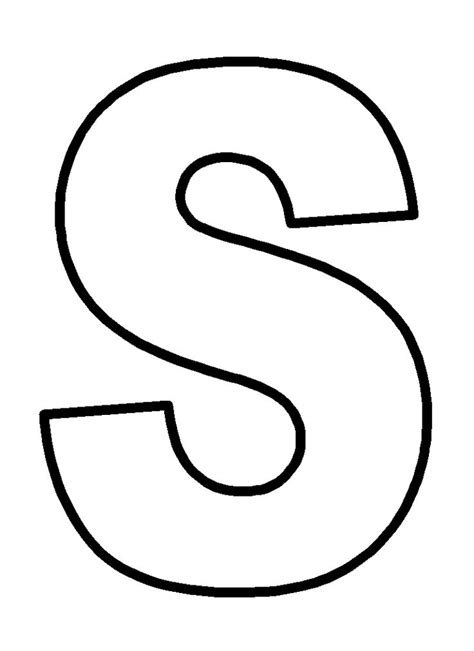 Large Letter S Template - Bubble Letters