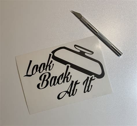 Look Back at It Vinyl Decal - Etsy