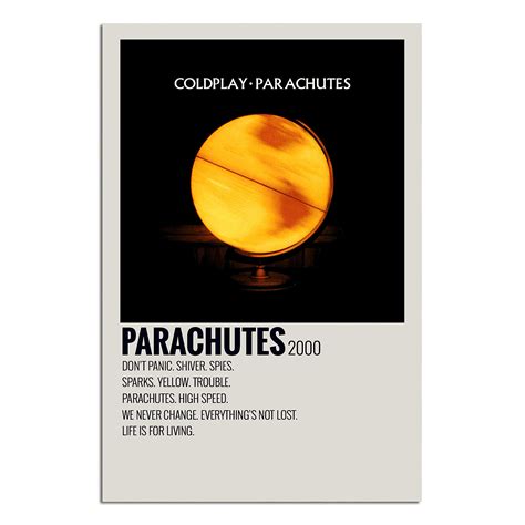 Buy CINTUA Coldplay Parachutes Album Cover for Art Wall Canvas Pictures for Modern Office Decor ...