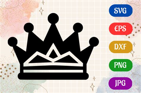 Crown | Black and White Logo Vector Art Graphic by Creative Oasis ...