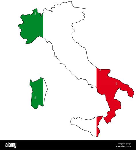 Italy, flag, outline Stock Photo - Alamy