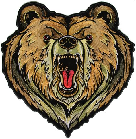 Grizzly Bear Large Back Patch | Wild Animal Patches -TheCheapPlace