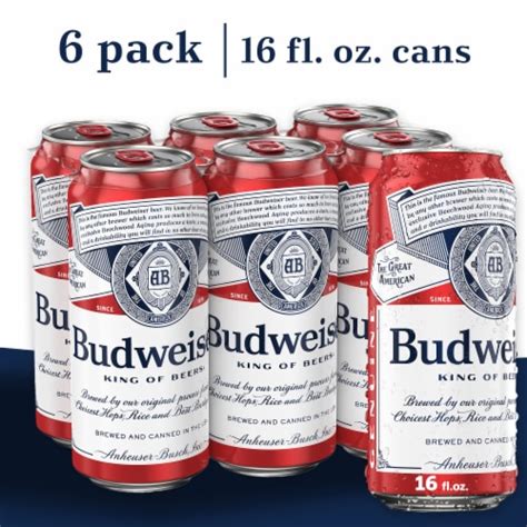 Budweiser Beer, 6 pk / 16 fl oz - QFC