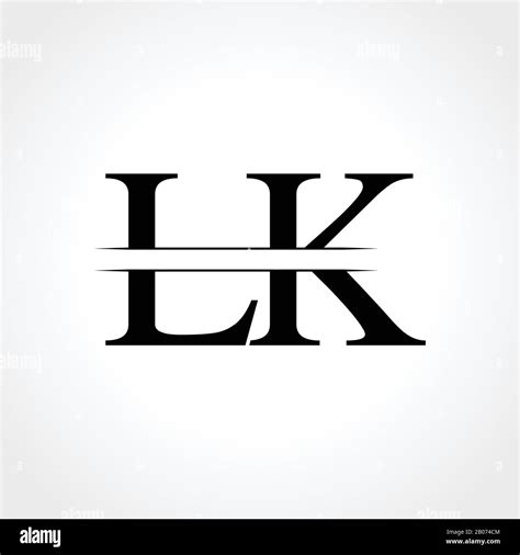 Initial LK letter Logo Design vector Template. Abstract Black Letter LK ...