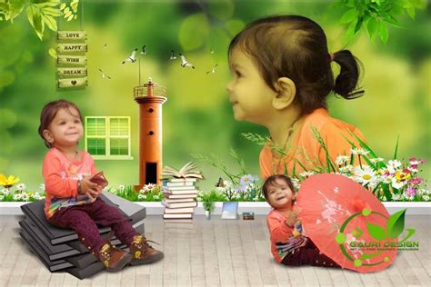 Baby Photo Editing Background PSD Template Free Download - Gauri Design | Baby photo editing ...