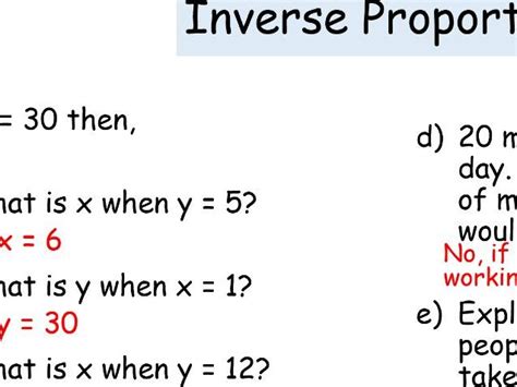 Inverse Proportion Lesson | Teaching Resources