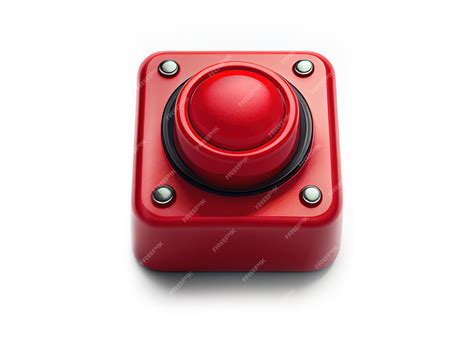 Premium AI Image | Red panic button on white background created with ...