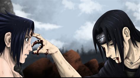 Itachi Touching Sasuke's Forehead Wallpaper ~ Itachi Tapping Forehead | Facerisace