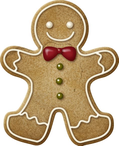 Gingerbread Man clipart. Make a garland from it or enlarge it to for your cookie decoration ...