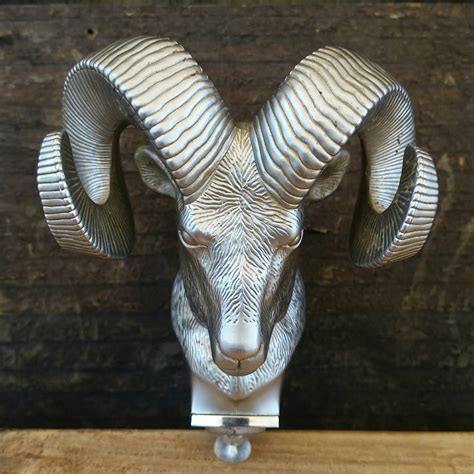 Vintage Ram Head Dodge Hood Ornament Metal Ram Head Auto