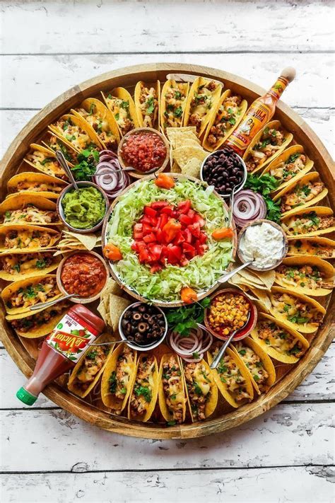 Taco Platter | Easy taco recipes, Mexican food recipes, Party food platters