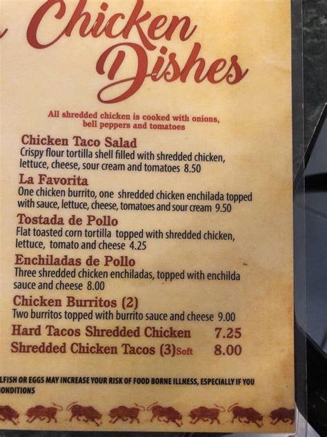 Menu at Los Bravos Mexican Restaurant, Conyers, Salem Rd SE #2097