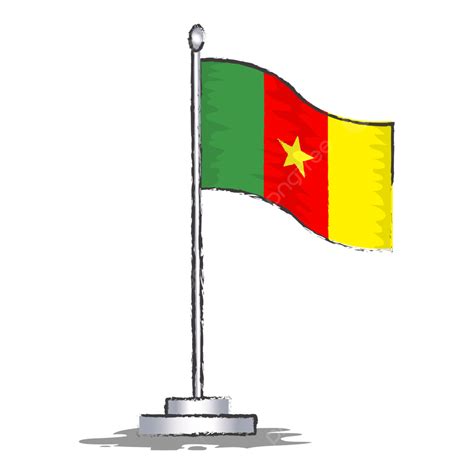 Cameroon Flag Vector Illustration, Cameroon Flag, Symbol, Cameroon PNG ...