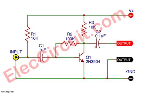 Audio amplifier circuit 2n3904