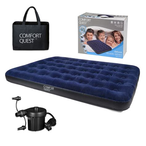 Double Airbed Inflatable Camping Blow Up Mattress Air Bed And Electric Pump: Amazon.co.uk ...