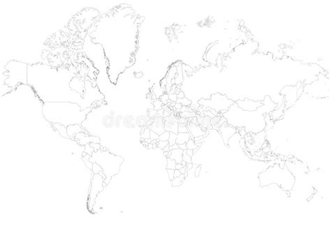 Blank World Map With No Borders