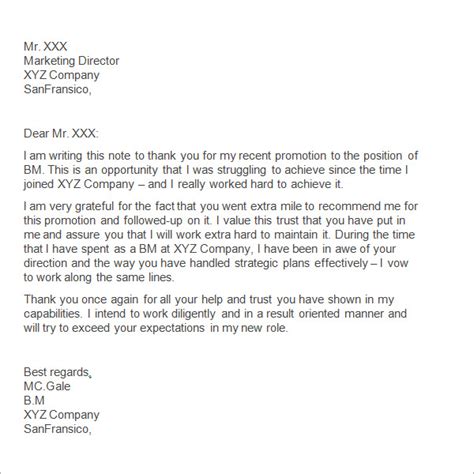 Sample Thank You Letter to Boss - 11+ Free Documents Download in Word