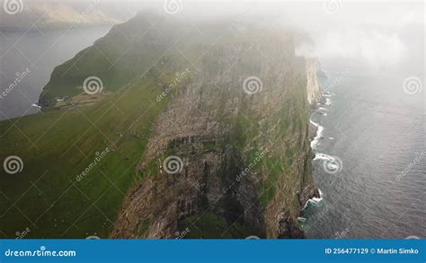 Aerial Drone View of Kalsoy Island Hidden in the Mist, Faroe Islands. Stock Video - Video of ...