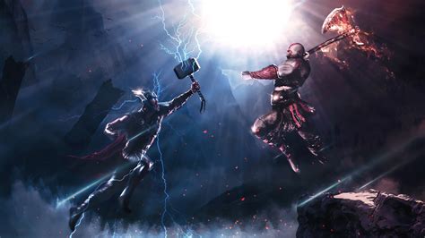 Thor VS Kratos Wallpapers | HD Wallpapers | ID #28982