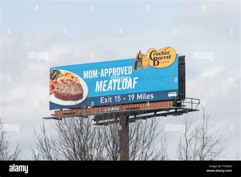 Highway exit sign advertising fast food hi-res stock photography and images - Alamy