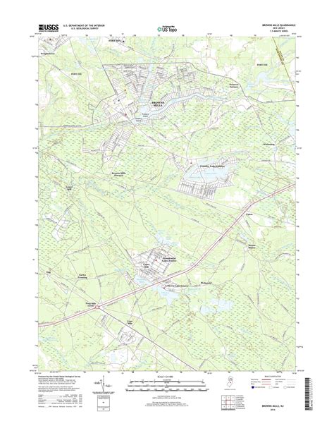 MyTopo Browns Mills, New Jersey USGS Quad Topo Map