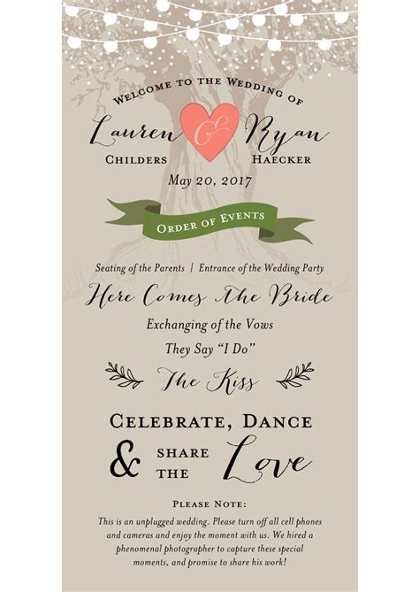 Rustic Wedding Program by Joanna Haecker on Dribbble