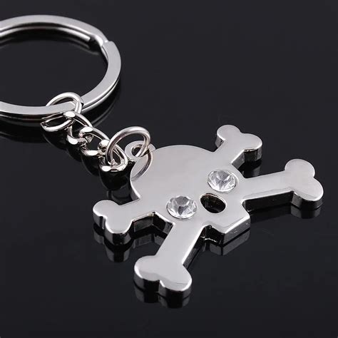 chaveiro!creative cool skeleton keyring,fashion casual metal trinket skull model keychains,alloy ...