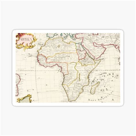 "Vintage Map - Africa map" Sticker for Sale by medartista | Redbubble