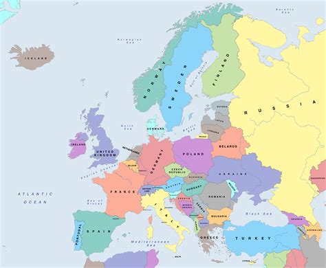 Political Maps of Europe | Mapswire