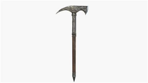 3D Fantasy Axe RPG Sagaris Pickaxe Mattock Double Axe Great Axe Battle Axe Great-axe Battle-axe ...