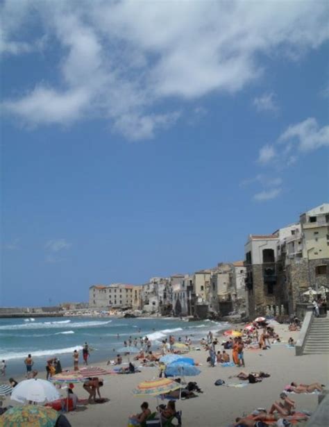 Cefalu beach in July | Beautiful places, Cefalu, Dolores park