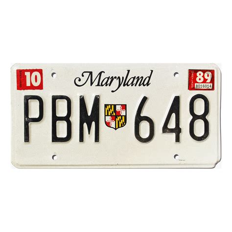 1989 Maryland #PBM-648 | Old MD License Plates