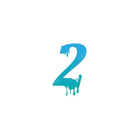 Melting Number 2 Icon Logo Design Template Template Letter Concept Vector, Template, Letter ...