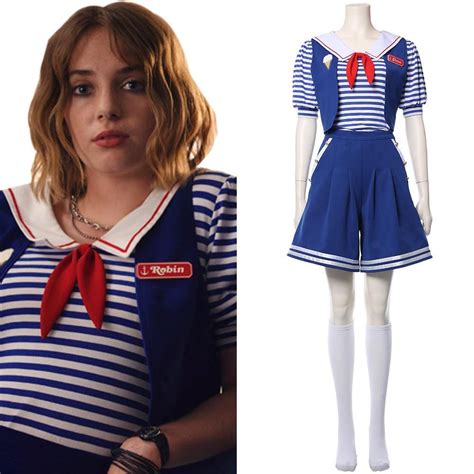 Stranger Things Season 3 Robin Sailor Cosplay Costume | Cosplay outfits ...