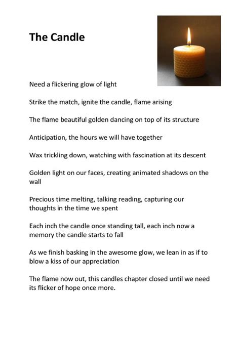 The Candle - The Candle Poem by Sebastian Melmoth