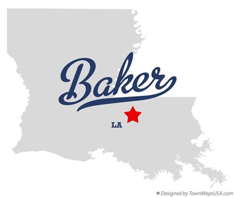 Map of Baker, LA, Louisiana