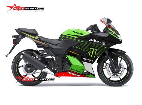 Modifikasi striping Kawasaki Ninja 250r karbu livery KRT 2020 - MOTOBLAST