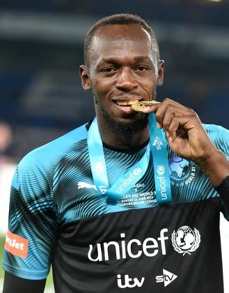 Usain Bolt Soccer Aid World Xi Editorial Stock Photo - Stock Image ...