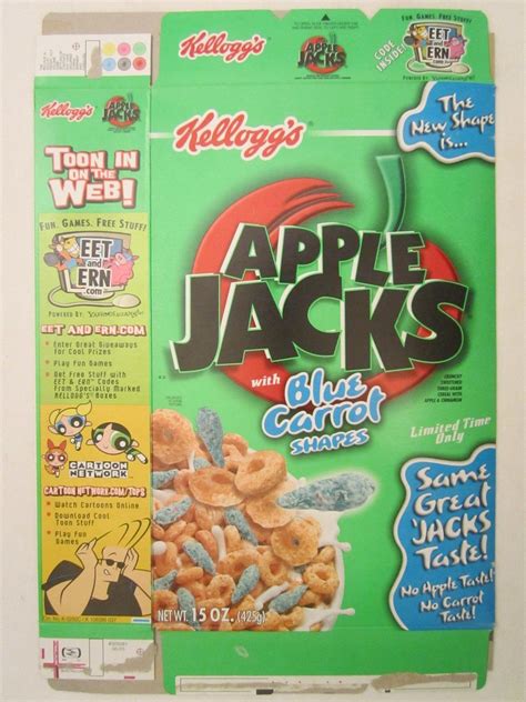 Kellogg's Cereal Box 15 oz Apple Jacks 2003 and 50 similar items