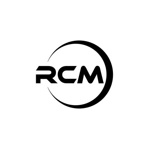 RCM letter logo design in illustration. Vector logo, calligraphy ...