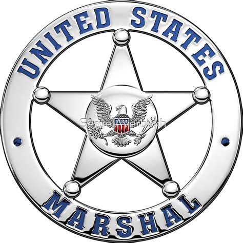 "U.S. Marshals Service - USMS Badge over White Leather" Stickers by Serge Averbukh | Redbubble