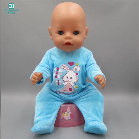 Baby Born Doll Clothes dress Fit 43cm Zapf Baby Born Doll Blue plush ...