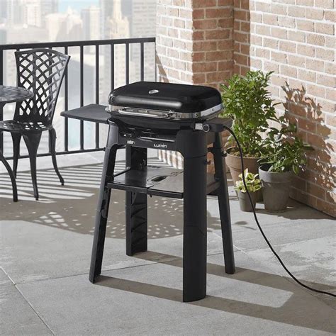 Weber Lumin Grill Stand with Side Table - Indigo Pool Patio BBQ